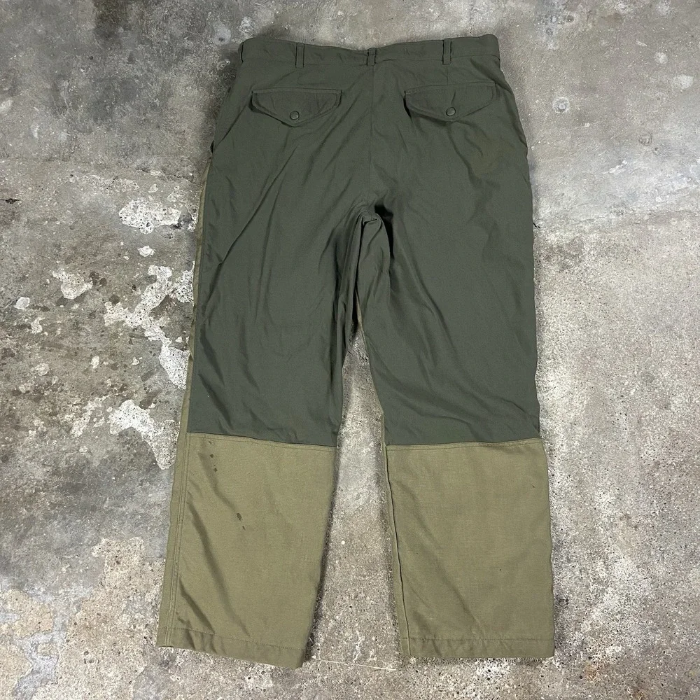 Vintage L.L. Bean Canvas Carpenter Pants Size 40 Green Briar Guard Brush Hunting